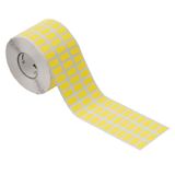 Device marking, Self-adhesive, halogen-free, 18 mm, Polyester, yellow