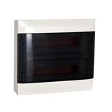 2X18 module surface-mounted box - Smoked door - Without terminal block