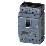 circuit breaker 3VA2 IEC Frame 400 breaking capacity class H Icu=85 kA @ 415 V 3-pole, line protection ETU560, LSIG, In=400 A overload protection  3VA2340-6JQ32-0DL0