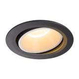 NUMINOS® MOVE DL XL, Indoor LED recessed ceiling light black/white 2700K 20° rotating and pivoting