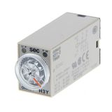 Timer, plug-in, 14-pin, on-delay, 4PDT, 100-120 VAC Supply voltage, 5