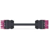 pre-assembled connecting cable Eca Socket/open-ended pink