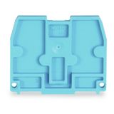 End plate for terminal blocks with snap-in mounting foot 2.5 mm thick