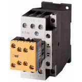 Safety contactor, 380 V 400 V: 11 kW, 2 N/O, 3 NC, RDC 24: 24 - 27 V DC, DC operation, Screw terminals, With mirror contact (not for microswitches).