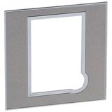 Arteor Surround Plate for 13A Fused Connection Unit Switched Brushed Stainless Steel