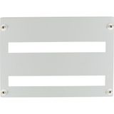 Front plate 45mm-Device cutout for 24 Module units per row, 3+ rows, grey