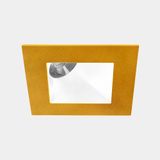 Downlight Play Deco Asymmetrical Square Fixed 17.7W LED warm-white 2700K CRI 90 46.7º Gold/White IP54 1389lm