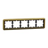 D-Antique metal frame, 5-fold, 24k gold