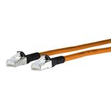 Patch cord Cat.6A AWG 26 1.5 m orange-black