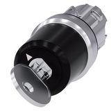 key-operated switch Siemens with key monitoring, 22 mm, round, metal shiny, 3SU1050-5JF01-0AA0-Z X90