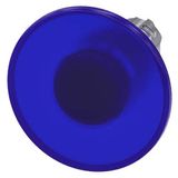 Illuminated mushroom pushbutton, 22 mm, round, metal, shiny, blue,  3SU1051-1CA50-0AA0-Z X90