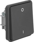 On/off switch insert 2pole with rocker and imprint "0" und "1" W.1 gre