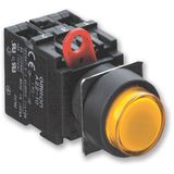 Contact block, lighted model, SPST-NO + SPST-NC, momentary, 220 VAC A22 2030D