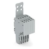 2-conductor female connector Push-in CAGE CLAMP® 1.5 mm² gray