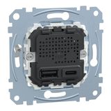 USB charger insert 2,4 A type A+C