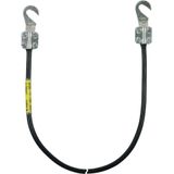 Earthing cable 16mm² / L 8.0m black w. 2 open cable lugs (B) M8/M10 Su