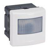 Universal wall detector with Mosaic 2-wire exemption without neutral with infrared detection 100W LED - 2 white modules