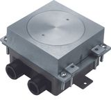 service outlet box square 125mm lid alu