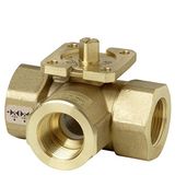 VBI60.25-16T - Changeover ball valve, 3-port, PN40, DN25, kvs 16