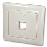 Wall Box DE for a Keystone module Modular wall box with front plate to accommodate 1 keystone from the LINDY LAN and AV extender series!