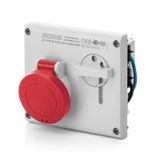 INTERLOCKED SOCKET 3P+E IP44 16A 3h