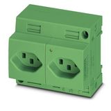 EO-J/UT/LED/DUO/GN - Double socket