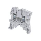 MODULAR TERMINAL BLOCKS, FEED-THROUGH, SCREW CLAMP TERMINAL BLOCK, GRAY, PRODUCT SPACING .205 IN [5.2 MM], 2 POSITION, DIN RAIL