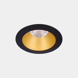 Downlight Play Deco Symmetrical Round Fixed 6.4W LED warm-white 2700K CRI 90 48.8º Black/Gold IP54 549lm