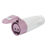 STRAIGHT CONNECTOR - IP44 - 2P 16A 20-25V 50-60HZ - VIOLET - n.r. - SCREW WIRING