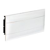 1X22 module recessed box - White door - Earth terminal block - Masonry wall