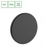 PIATTA 9W CCT 230V IP44 120x47MM BLACK ROUND FACADE LAMP