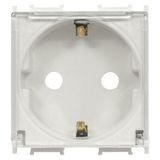 Socket white, higher protection cover, transparent lid 16A