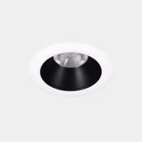 Downlight Play Deco Symmetrical Round Fixed Emergency 6.4W LED warm-white 2700K CRI 90 28º ON-OFF Black/White IP54 549lm