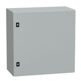 Spacial CRN plain door with mount.plate. H600xW600xD300 IP66 IK10 RAL7035..