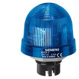 Integrated signal lamp, single flash light 115 V UC, blue