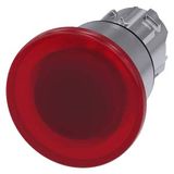 Illuminated mushroom pushbutton, 22 mm, round, metal, shiny, red, 40mm, latching, pull-to-unlatch  3SU1051-1BA20-0AA0-Z Y10