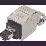 Han PP RJ45 PN metal plug set 45° top