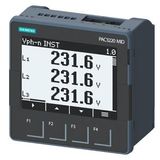 SENTRON PAC3220, calibrated according to MID, LCD 96 x 96 mm Power Monitoring Device, control panel instrument with measurement of electrical variables, protocol: