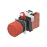 Emergency stop switch, non-illuminated, 30 mm dia., push-lock/turn-res A22E7027D