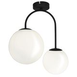 2/Lights Ceiling Lamp Black Anouk