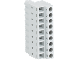 Terminal block. Screw front, Cable front. 9-pole. Minimum order qty. 6. Order multiple of 6. (TA564-9)