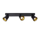 TURNON Ceiling spotlight 3xGU10/5W Black / Gold