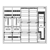 Z„hlerverteiler 1xZF, H=1100 B=1300 T=210mm, 1xTSG, MF, 2xVF