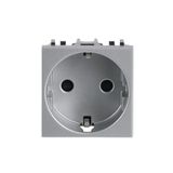 N2288 PL Socket outlet Schuko Protective contact (SCHUKO) Silver - Zenit