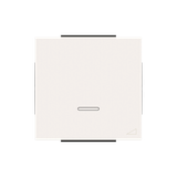 8560.1 BL Cover plate for universal push dimmer - Soft White for Switch/dimmer Single push button White - Sky Niessen