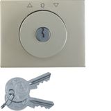 Centre plate lock key switch blinds Berker K.5 stainless steel