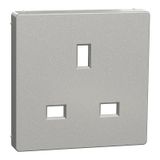 Central plate for British standard socket insert, aluminium, system M