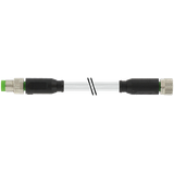 M8 male 0° / M8 female 0° A-cod. PVC 4x0.25 gy UL/CSA 5m