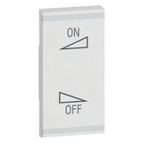 Arteor -square key cover regulation symbol- 1 module - white