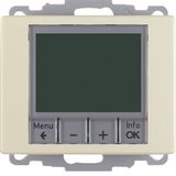 Thermostat, NO contact, centre plate, time-controlled, arsys, white gl